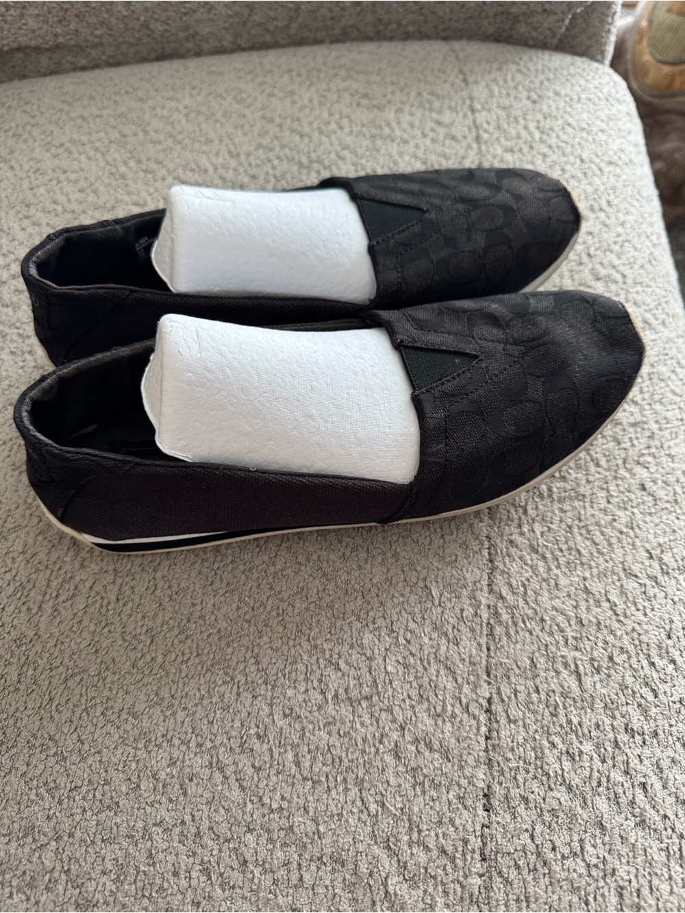 Coach Black Signature Slip-On Shoes | Women’s